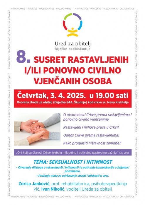 8. susret rastavljenih i/ili ponovno civilno vjenčanih osoba
