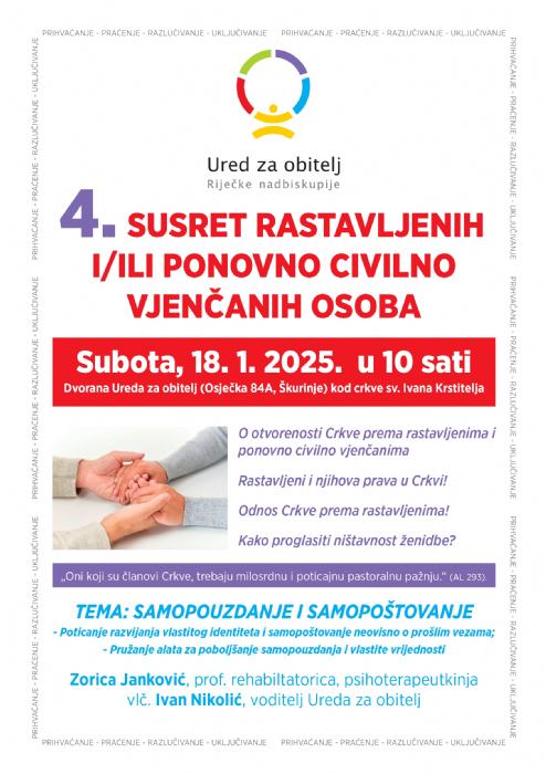4. susret rastavljenih i/ili ponovno civilno vjenčanih osoba