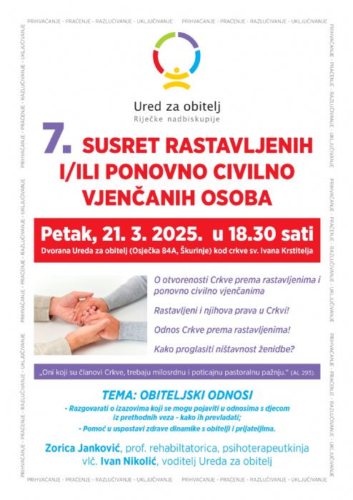 7. susret rastavljenih i/ili ponovno civilno vjenčanih osoba
